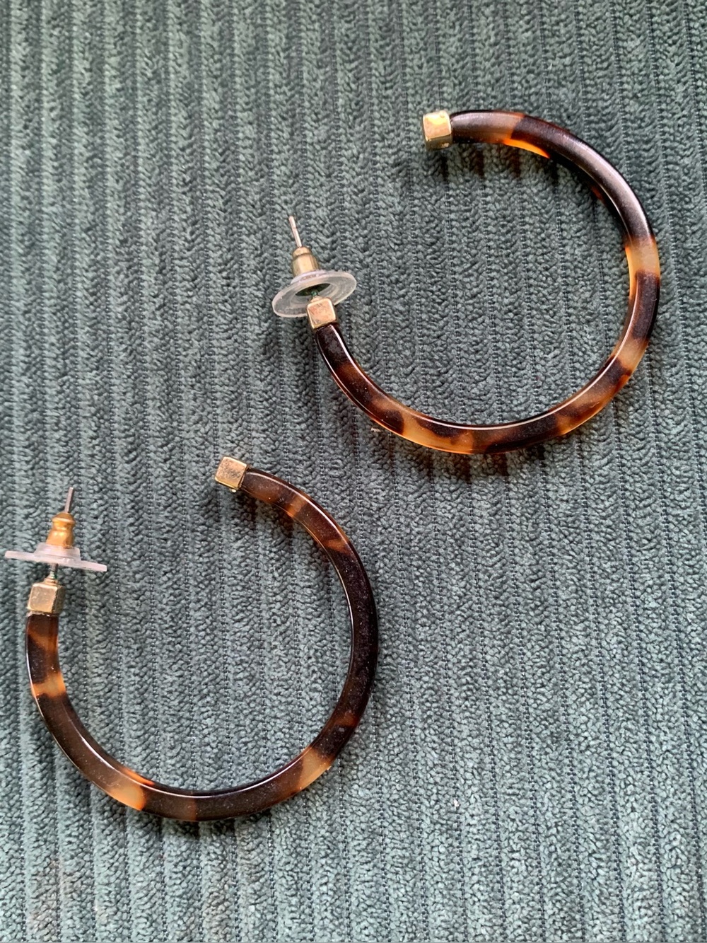 Tortoiseshell Hoop Earrings - Brown Hoop Earrings